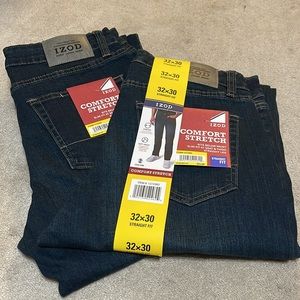 New! Men’s Izod comfort stretch straight fit jeans 32x30